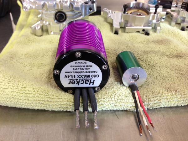 Hacker C50 for old E-Maxx, and Mamba for Mini-T